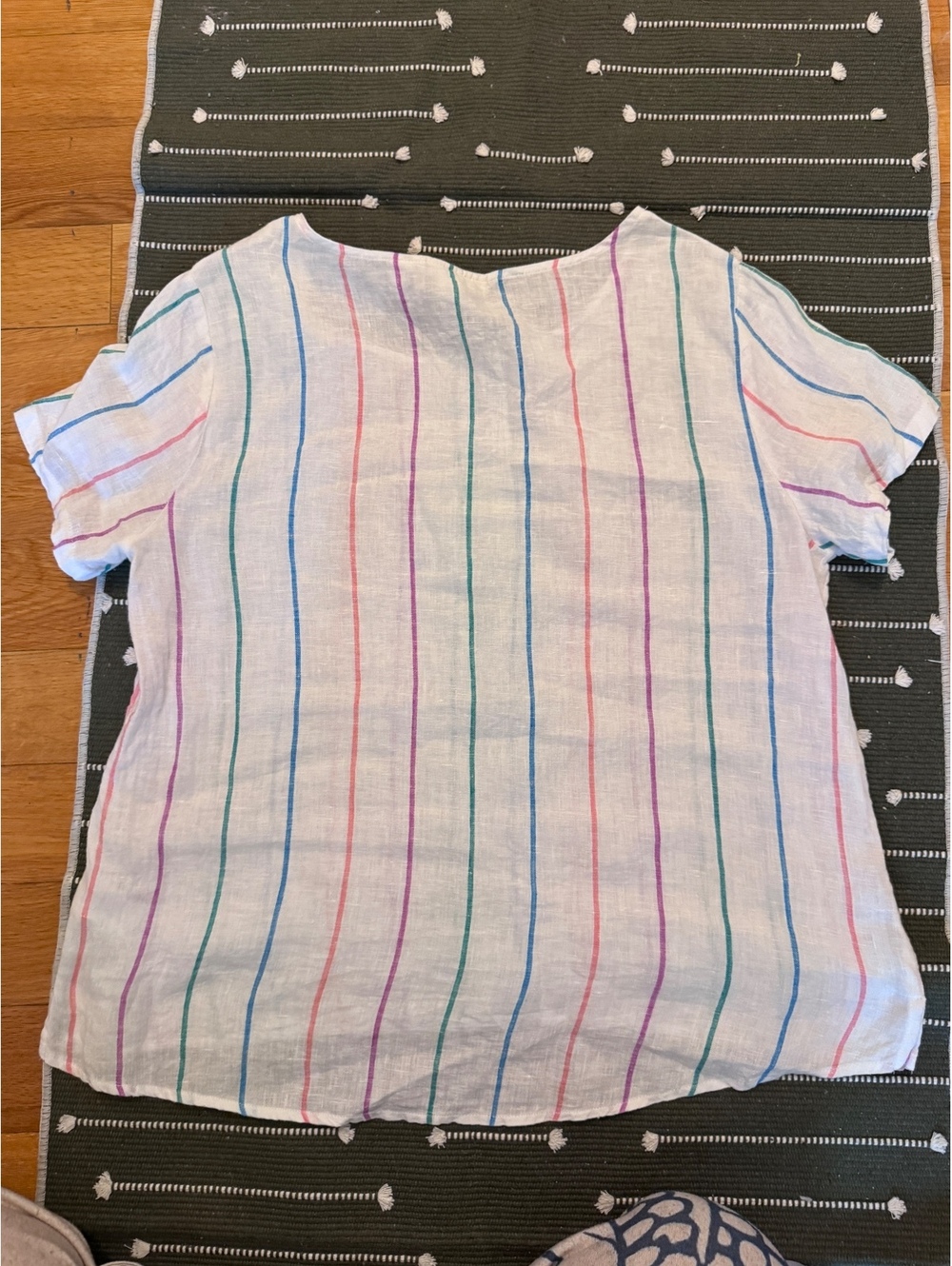 Christian Siriano linen short sleeved top